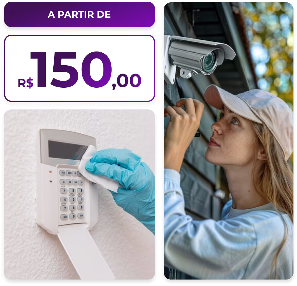 Instalação de câmeras de segurança